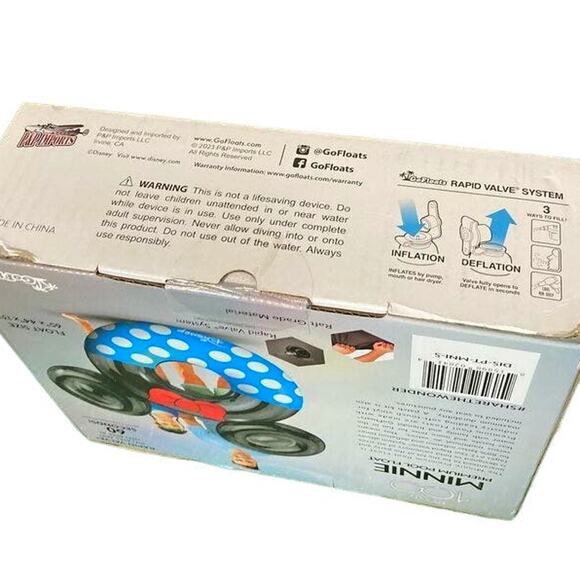 GoFloats, Huge Vinyl Minnie Mouse Pool Float, 66" x 44" x 13", 300 Lbs. Capacity - Picture 10 of 10